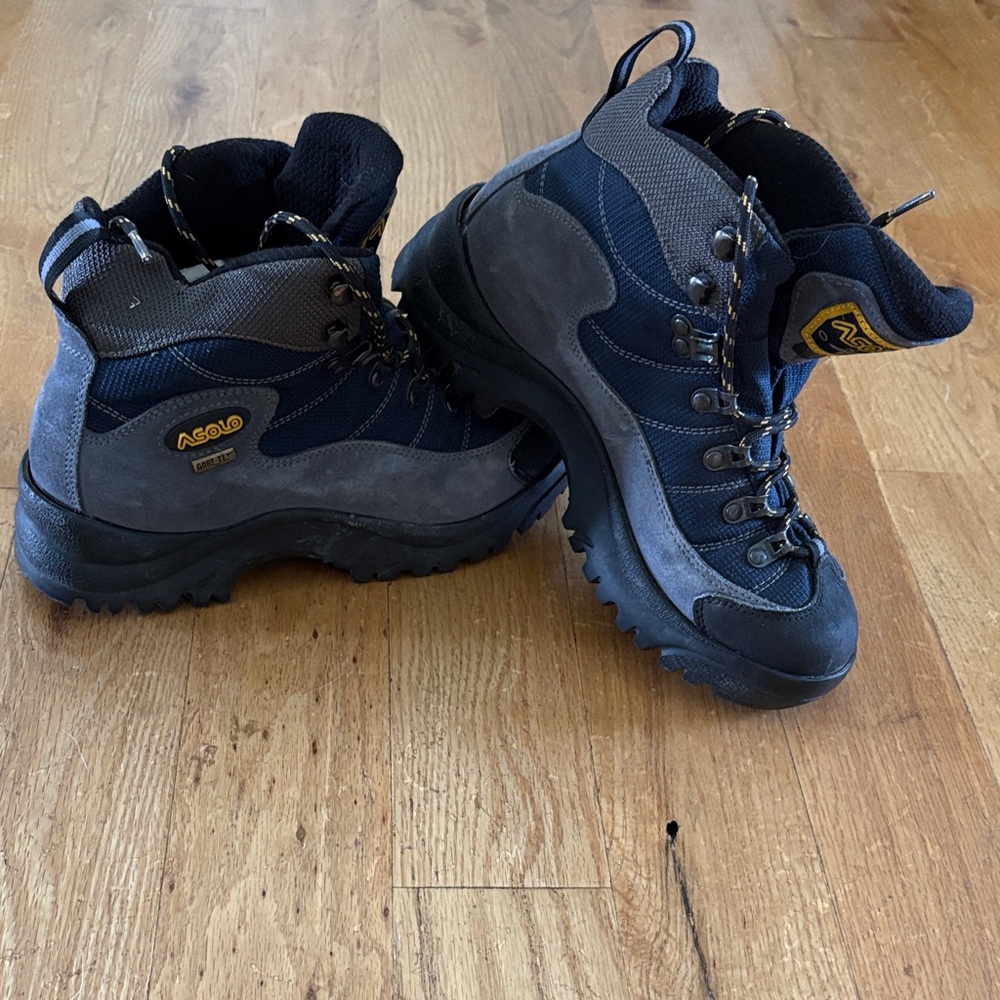 Asolo Women’s Black and Blue Outdoor Boots